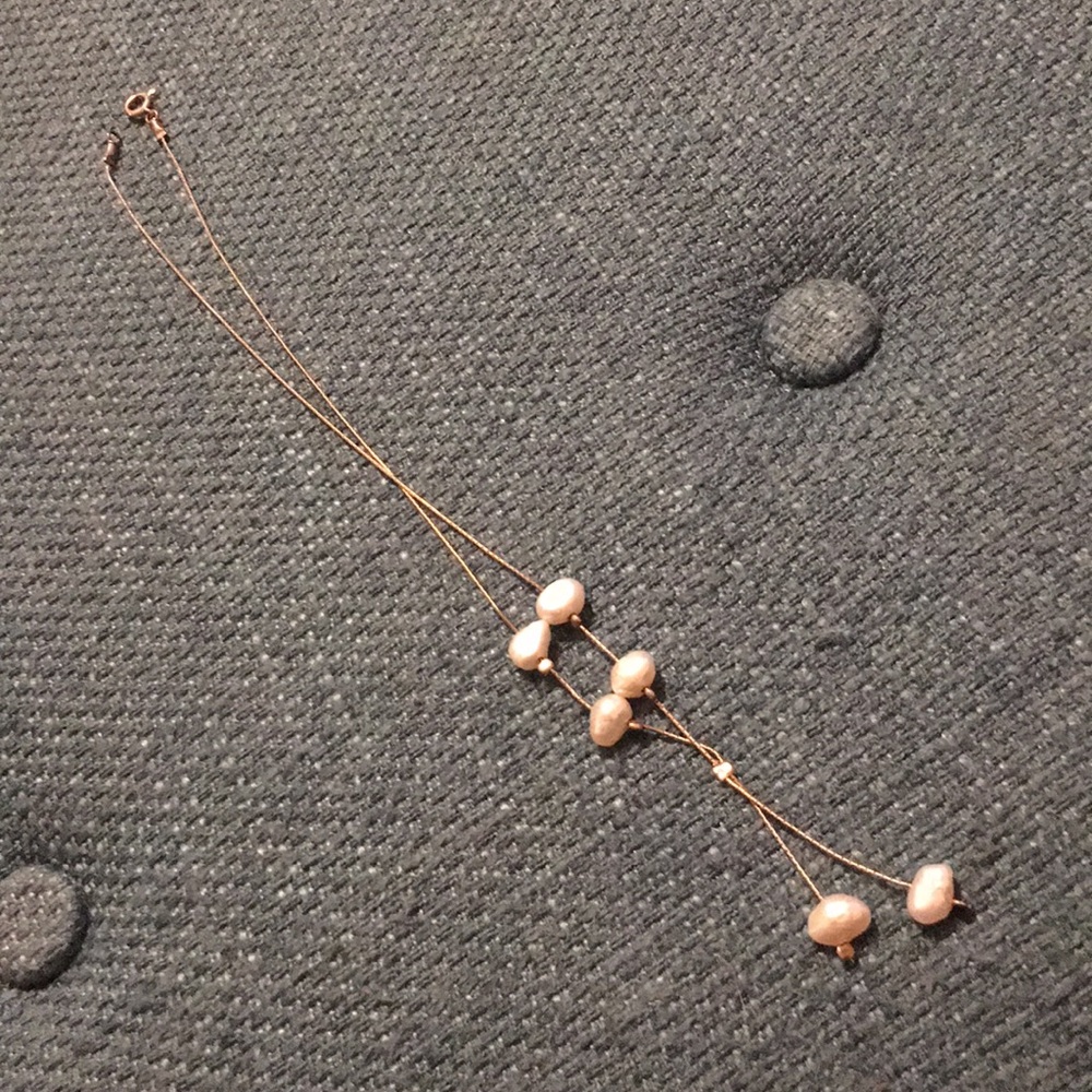 Salt water Pearl and Silver Necklace